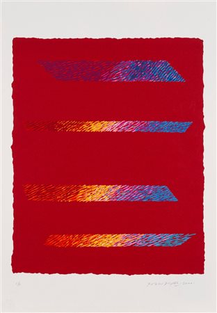 Piero Dorazio (Roma 1927 - Perugia 2005)  - Composizione rossa, 2000