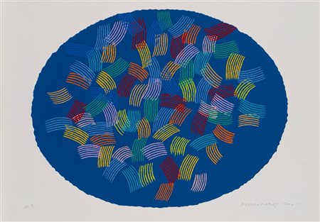 Piero Dorazio (Roma 1927 - Perugia 2005)  - Ovale blu, 2000