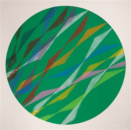 Piero Dorazio (Roma 1927 - Perugia 2005)  - Ovale verde, 1990
