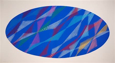 Piero Dorazio (Roma 1927 - Perugia 2005)  - Ovale blu, 1989/'90