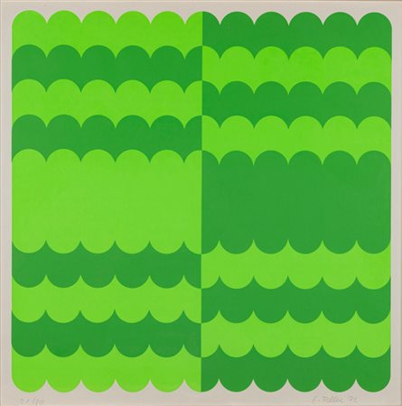 Eugen  Feller (Spalato 1942)  - Composizione verde, 1971