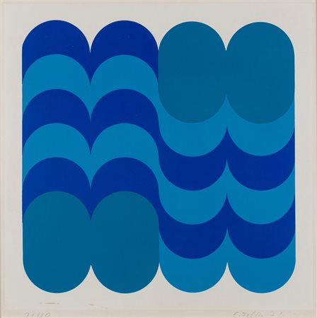 Eugen  Feller (Spalato 1942)  - Composizione blu, 1971