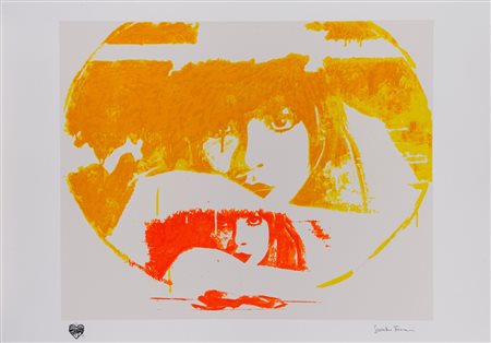 Giosetta Fioroni (Roma 1932)  - Doppio Liberty giallo-arancio