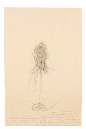 Alberto Giacometti (Borgonovo di Stampa 1901 - Coira 1966)  - Ritratto virile