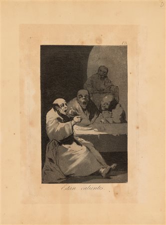 Francisco de  Goya y Lucientes (Fuendetodos 1746 - Bordeaux 1828)  - Estan calientes (tavola 13 da Los Caprichos), 1798