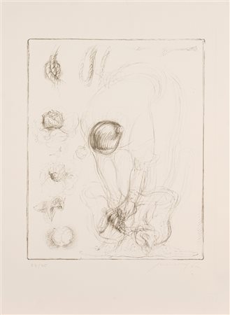 Piero Guccione (Scicli 1935 - Modica 2018)  - Figura, 1967