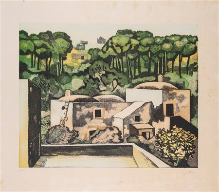 Renato Guttuso (Bagheria 1911 - Roma 1987)  - Paesaggio