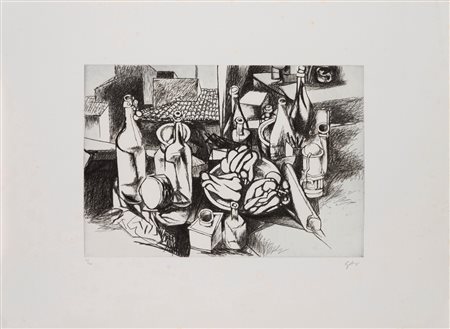 Renato Guttuso (Bagheria 1911 - Roma 1987)  - Natura morta