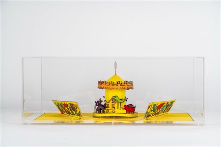 Keith Haring (Reading 1958 - New York 1990)  - Luna Luna Karussel, A poetic extravaganza, Pop up 3D, 1986
