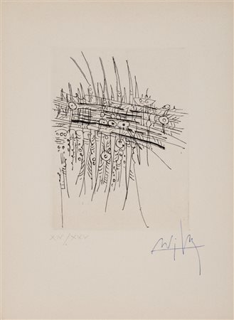 Wifredo Lam (Sagua la Grande 1902 - Parigi 1982)  - Senza titolo, 60s