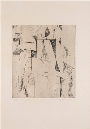 Marino Marini (Pistoia 1901 - Viareggio 1980)  - Piccola geometria, 1971