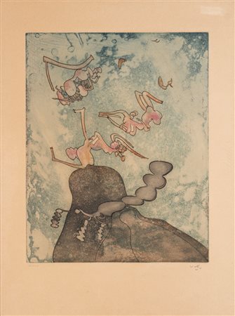 Roberto Sebastian Matta (Santiago Del Cile  1911 - Civitavecchia 2002)  - Così fan tutte, 1970