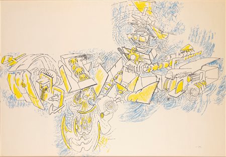 Roberto Sebastian Matta (Santiago Del Cile  1911 - Civitavecchia 2002)  - Per il Manifesto dell'Università degli Studi di Urbino