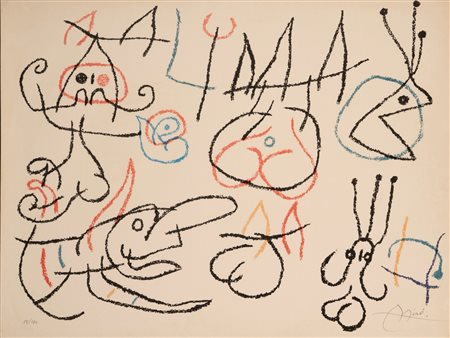Joan Mirò (Barcellona 1893 - Maiorca 1983)  - Ubu Aux Baléares, 1971