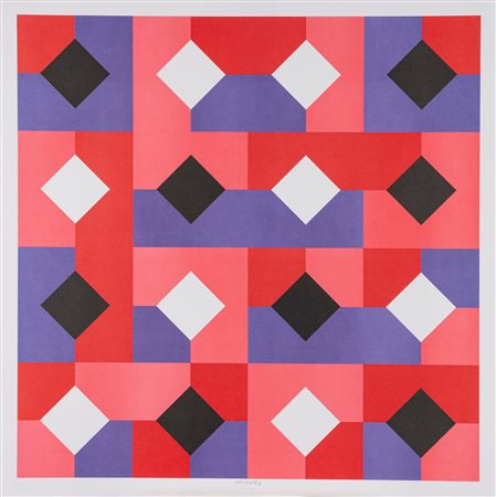 Bruno Munari (Milano 1907 - 1998)  - Curve di Peano
