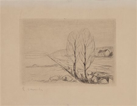 Edvard  Munch (Loten 1863 - Oslo 1944)  - Norwegische landschaft, 1908