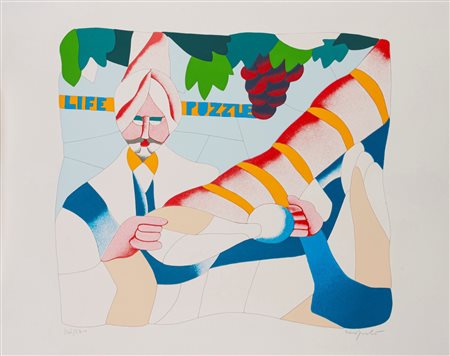 Ugo Nespolo (Mosso 1941)  - Life puzzle