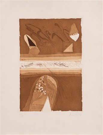 Gastone Novelli (Vienna 1925 - Milano 1968)  - La famiglia: gravidanze incrociate, 1968
