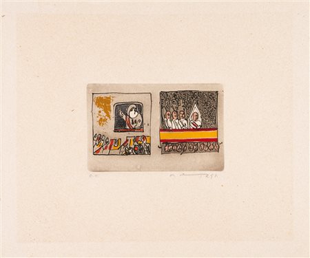 Josè Ortega (Arroba de los Montes 1921 - Parigi 1990)  - Comizio
