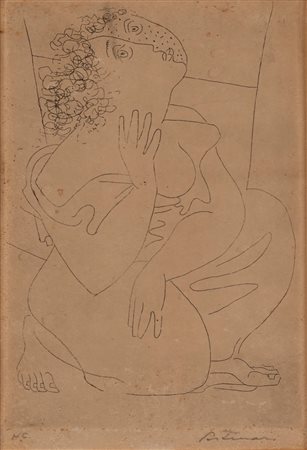 Candido Portinari (Brodowski, San Paolo, Brasile 1903 - Rio de Janeiro, Brasile 1962)  - Nudo femminile