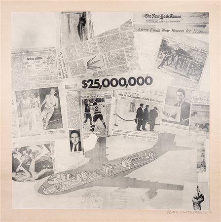 Robert Rauschenberg (Port Arthur 1925 - Captiva Island 2008)  - Features from currents, 1970