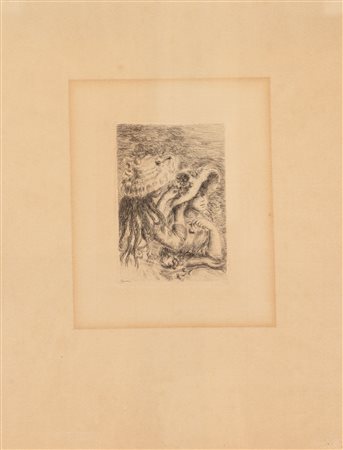 Pierre-Auguste Renoir (Limoges 1841 - Cagnes-sur-Mer 1919)  - Le chapeau épinglé (La figlia di Berthe Morisot e sua cugina), 1894