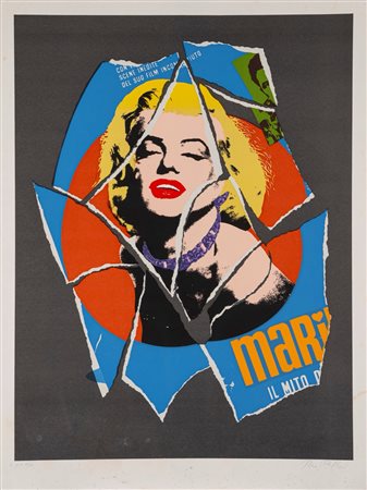 Mimmo Rotella (Catanzaro 1918 - Milano 2006)  - Marilyn