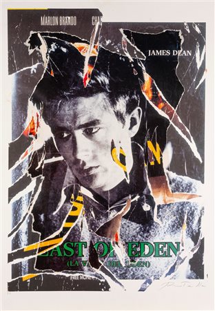Mimmo Rotella (Catanzaro 1918 - Milano 2006)  - La Valle dell'Eden (James Dean)