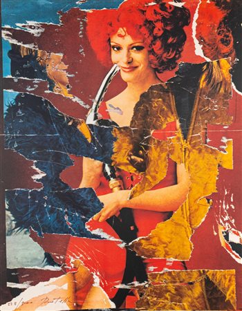 Mimmo Rotella (Catanzaro 1918 - Milano 2006)  - La benzinara, 1978