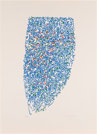 Antonio Sanfilippo (Partanna 1923 - Roma 1980)  - Composizione azzurra, 1971