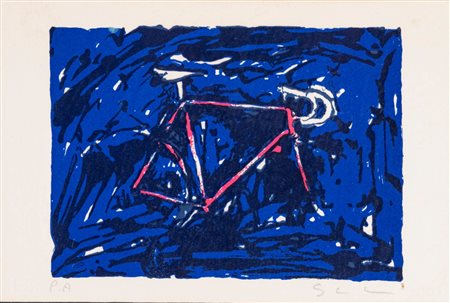 Mario Schifano (Homs 1934 - Roma 1998)  - Bicicletta