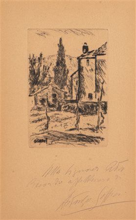 Ardengo Soffici (Rignano sull'Arno 1879 - Vittoria Apuana 1964)  - Paese, 1957