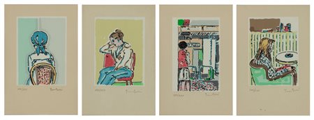 Orfeo Tamburi (Jesi 1906 - Parigi 1994)  - Lotto di quattro litografie