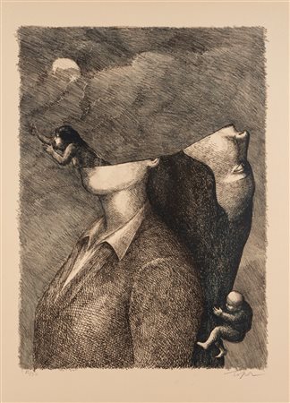 Roland Topor (Parigi 1938 - 1997)  - Ciel ouvert, 1970