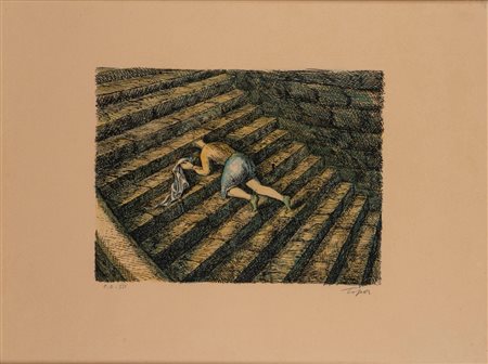 Roland Topor (Parigi 1938 - 1997)  - L'escalier