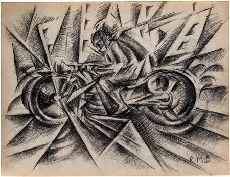 Motociclista in corsa