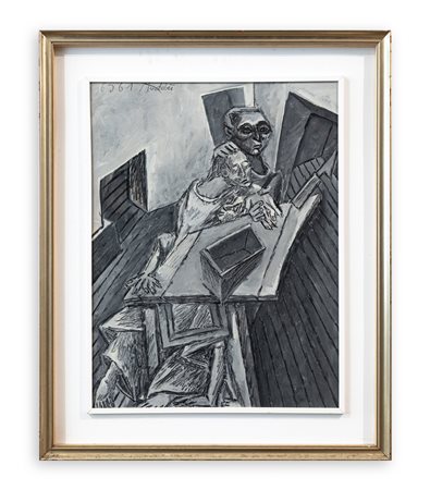 RENÉ AUDEBES (1922-1993) - Senza Titolo, 1961