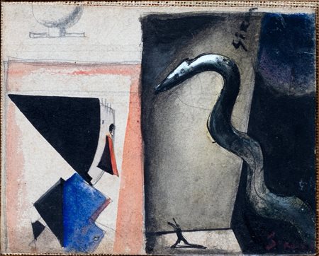 Mario Sironi (Sassari 1885 - Milano 1961)  - Studi, 1925 ca.