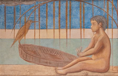Gerardo Dottori (Perugia 1884 - 1977)  - Putto acquatico, 1922