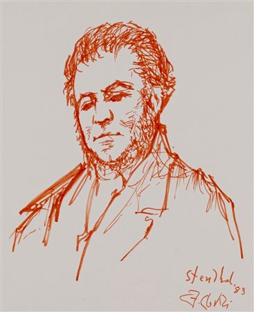 Fabrizio Clerici (Milano 1913 - Roma 1993)  - Stendhal, 1983