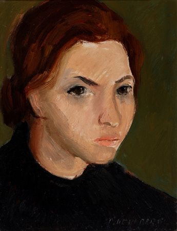 Roberto De Robertis (Gravina in Puglia 1910 - Bari 1978)  - Ritratto femminile, 1965