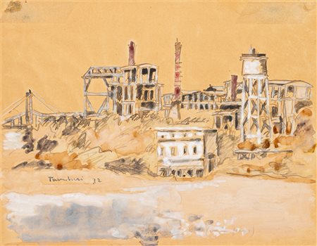Orfeo Tamburi (Jesi 1906 - Parigi 1994)  - Paesaggio, 1932