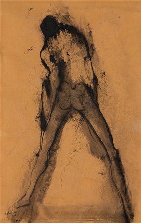 Enrico Colombotto Rosso (Torino 1925 - Casale Monferrato 2013)  - Nudo di schiena, 1960