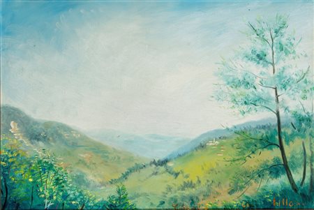 Umberto Lilloni (Milano 1898 - 1980)  - Vallata del Parma, 1962