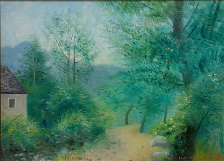 Umberto Lilloni (Milano 1898 - 1980)  - Bosco di Corniglio, 1961