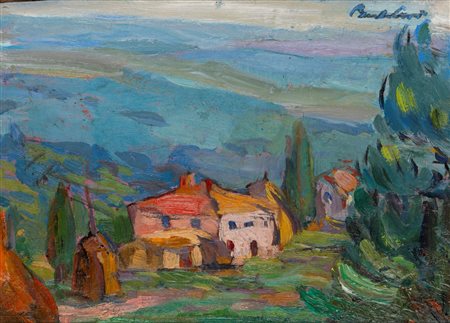 Luigi Bartolini (Cupramontana 1892 - Roma 1963)  - Paesaggio campestre, mid 1950s
