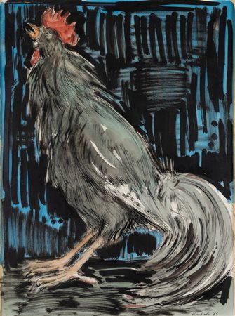 Domenico Purificato (Fondi 1915 - Roma 1984)  - Gallo, 1963