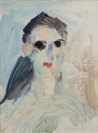 Ernesto Treccani (Milano 1920 - 2009)  - Ritratto femminile, 1969