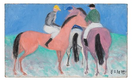 Giuseppe Cesetti (Tuscania 1902 - 1990)  - Fantini a cavallo