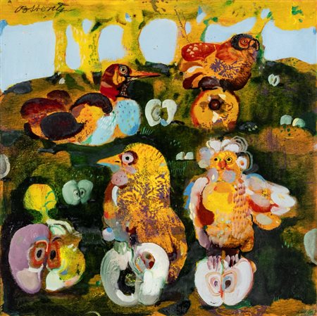 Antonio Possenti (Lucca 1933 - Lucca 2016)  - 4 uccelli